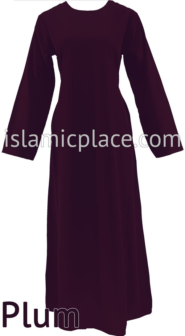 Plum - Girl's Basics Plain Abaya by BintQ