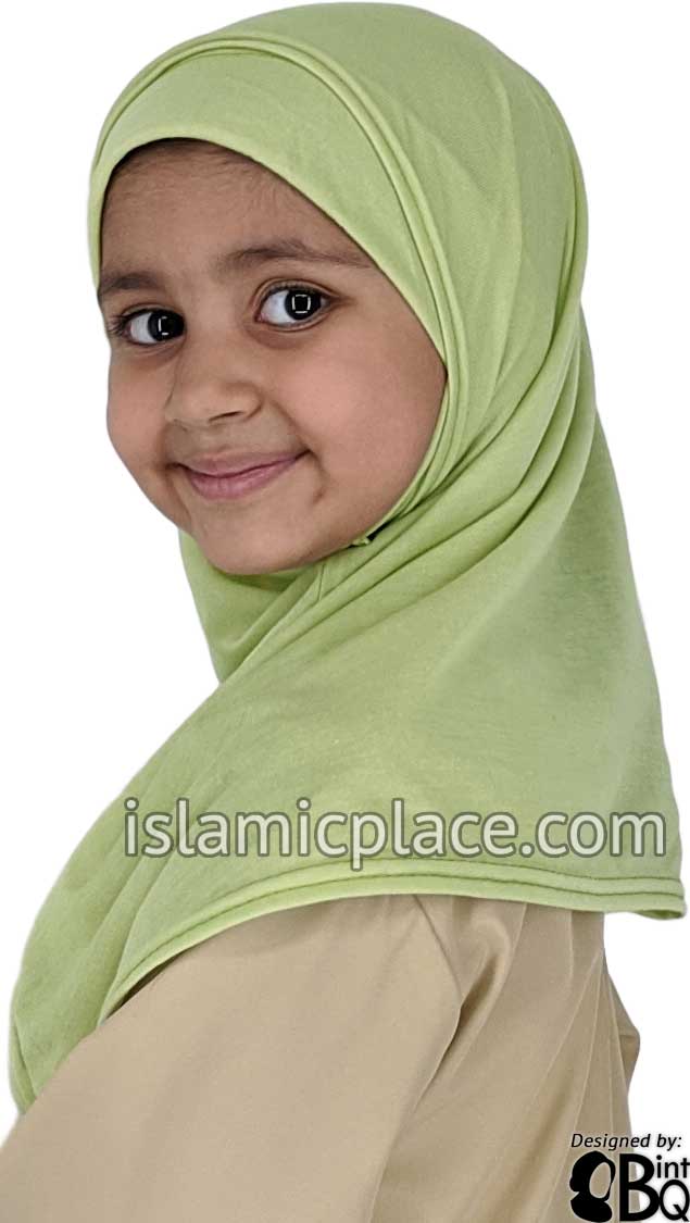 Mint Green Plain Girl size (2-piece) Hijab Al-Amira