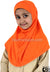 Orange Plain Girl size (2-piece) Hijab Al-Amira