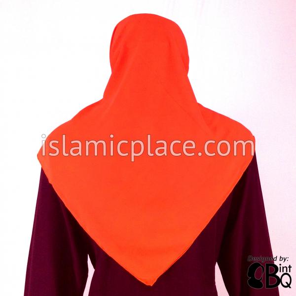Fire Orange - Georgette 45" Square Khimar