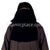 Black Niqab with attached Khimar and Screen (3 layer)