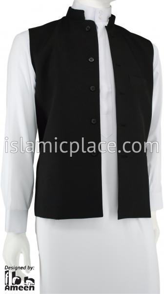 Black - Shaykh Waistcoat Vest by Ibn Ameen