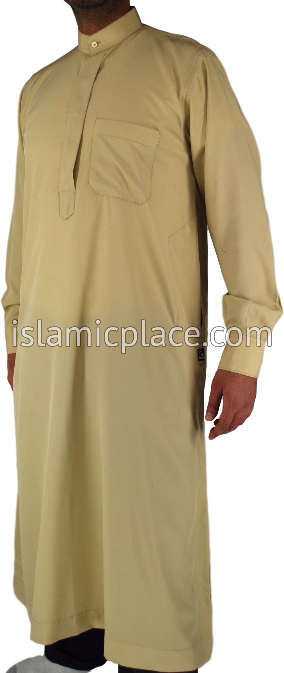 Khaki - Boy&#39;s Daffa LT Thob by Ibn Ameen - IA3