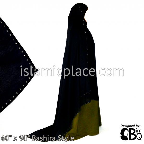Silver Stones Shayla Bashira Style Long Rectangle Hijab 60"x90"