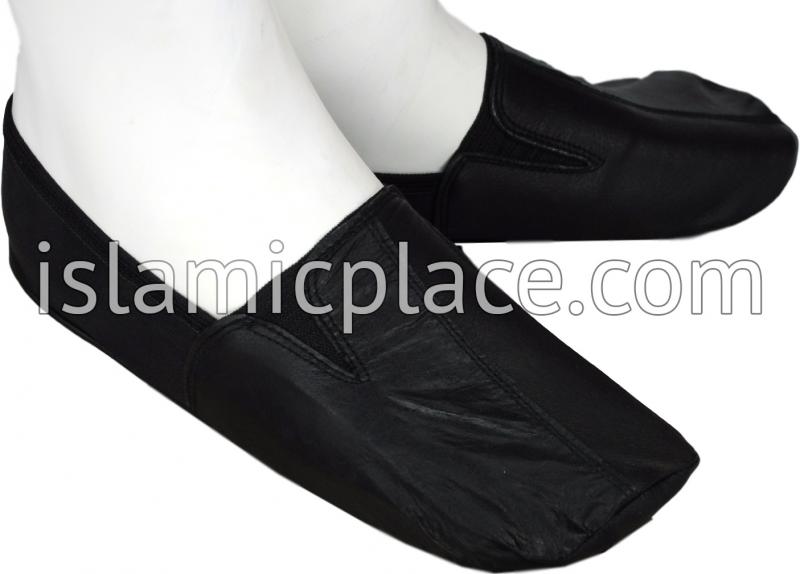 Black - Ankle Low-cut Khuff Leather socks