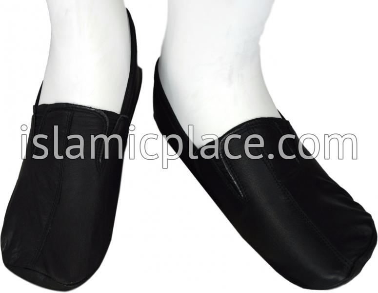 Black - Ankle Low-cut Khuff Leather socks