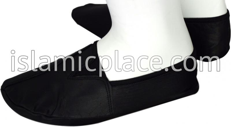 Black - Ankle Low-cut Khuff Leather socks