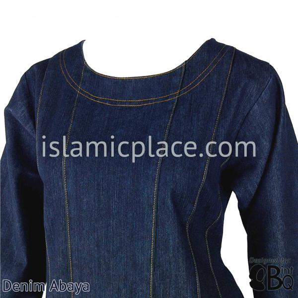 Blue Denim - Sadika Structured Denim Abaya by BintQ - BQ296