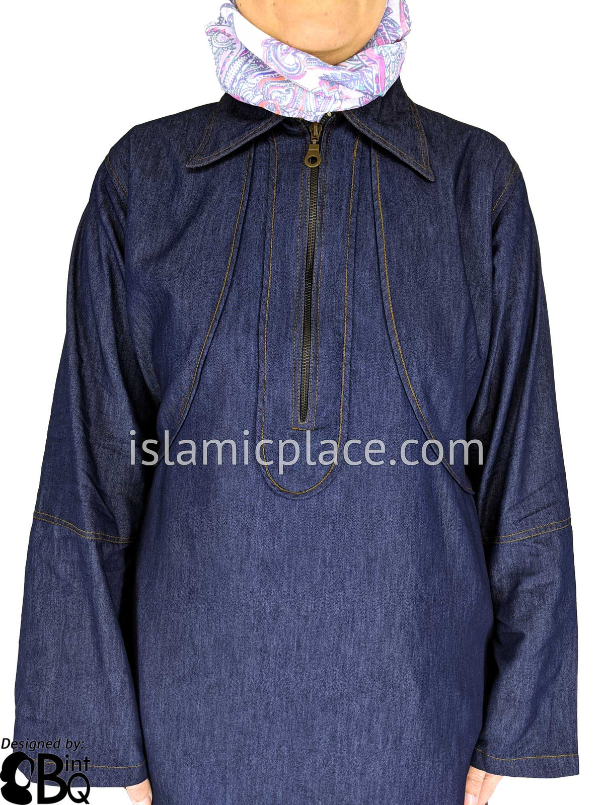 Wajeeha Versatile Blue Denim Abaya by BintQ - BQ265