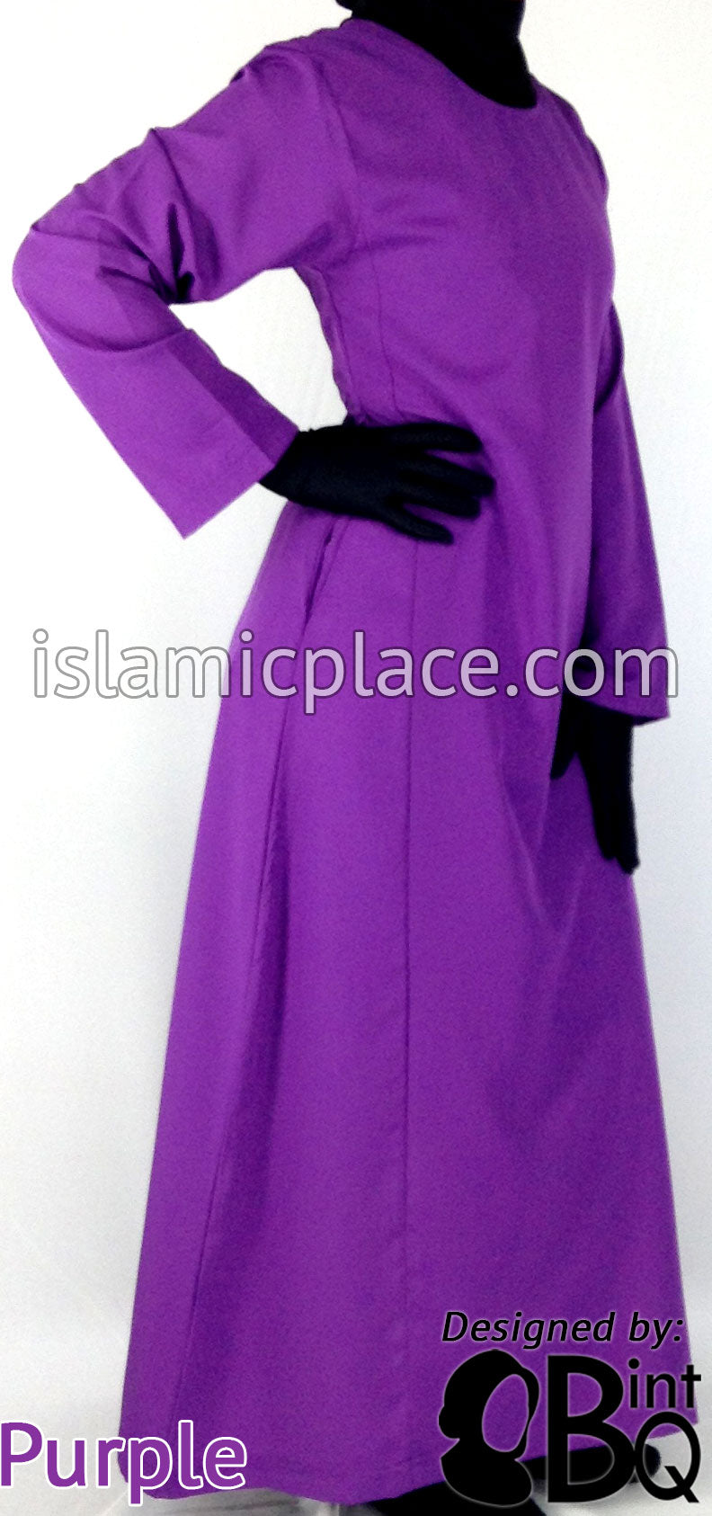 Purple - Basics Plain Abaya by BintQ