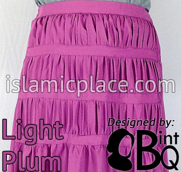 Light Plum - Ruqayyah Ruched Skirt by BintQ - BQ119