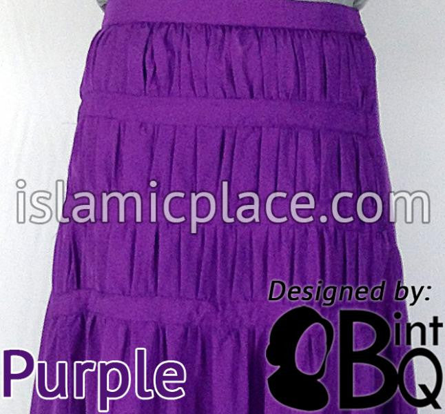 Purple - Ruqayyah Ruched Skirt by BintQ - BQ119