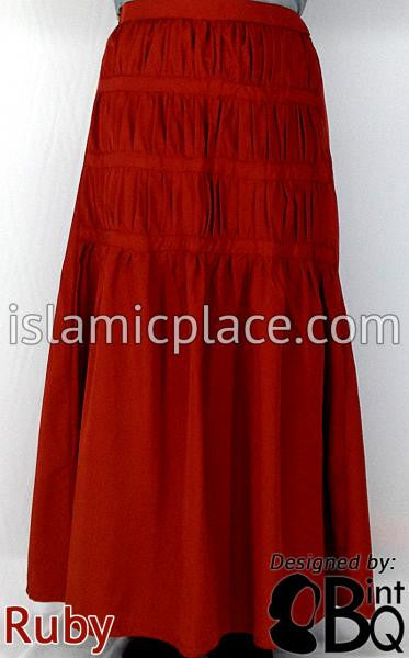 Ruby - Ruqayyah Ruched Skirt by BintQ - BQ119