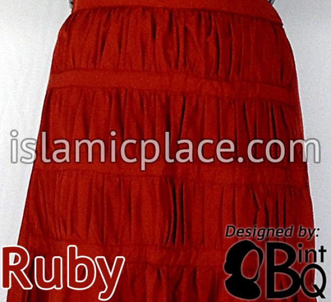 Ruby - Ruqayyah Ruched Skirt by BintQ - BQ119