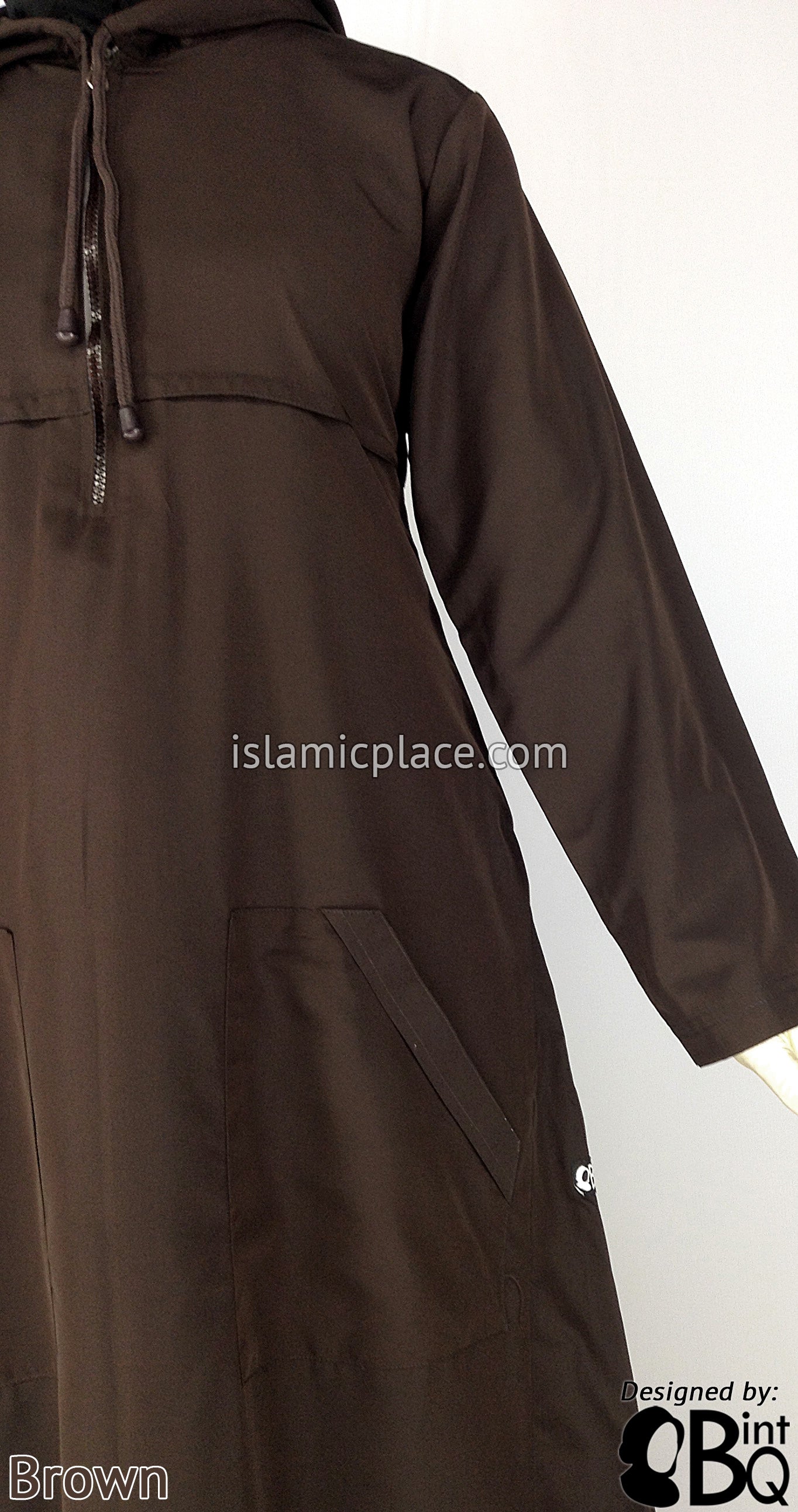 Brown - Sakina Sporty Hooded Abaya by BintQ - BQ193
