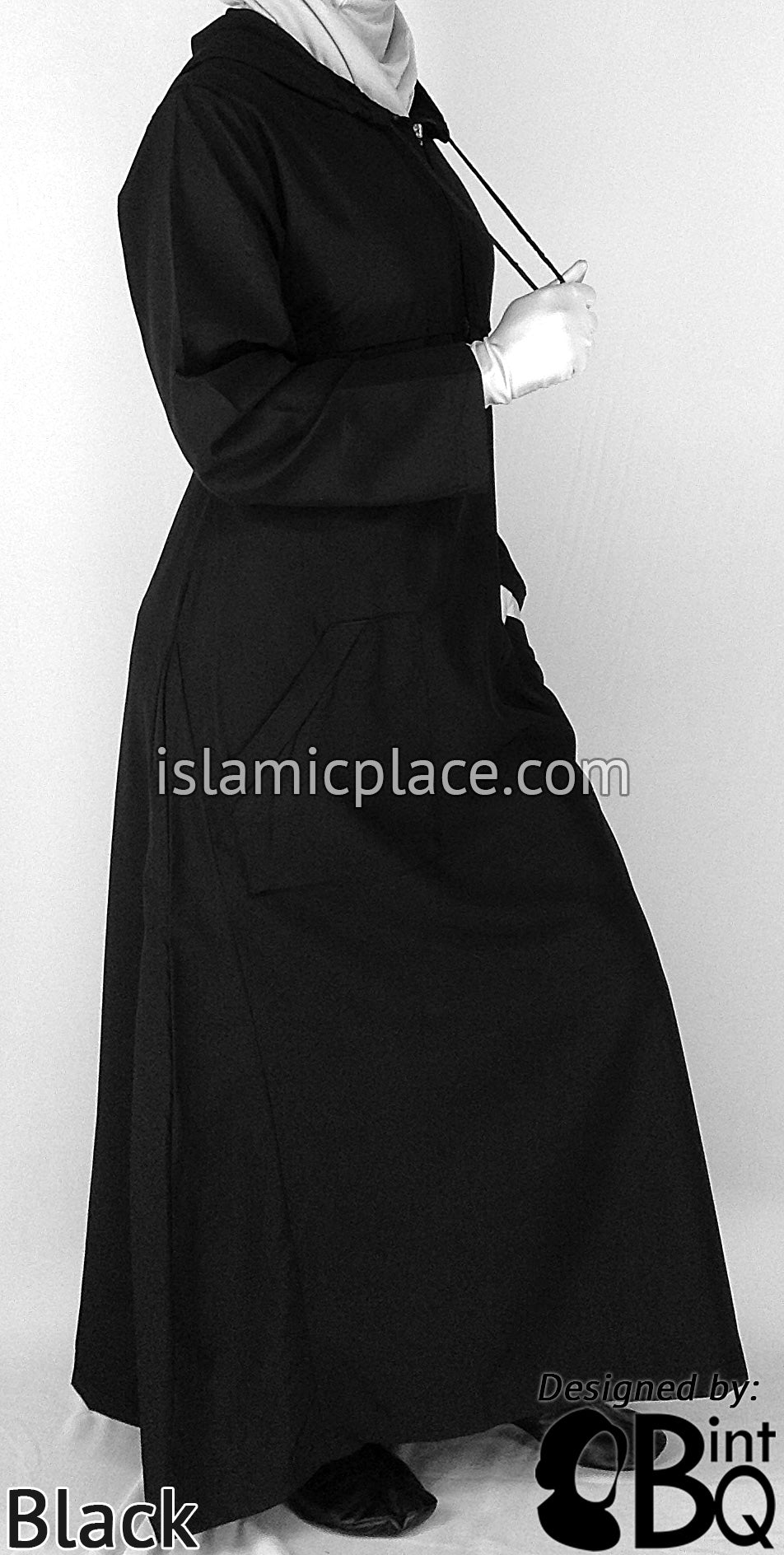 Black - Sakina Sporty Hooded Abaya by BintQ - BQ193