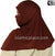 Brown - Plain Teen to Adult (Large) Hijab Al-Amira with Built-in Niqab