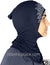 Navy Blue - Ninja Underscarf with Rhinestones