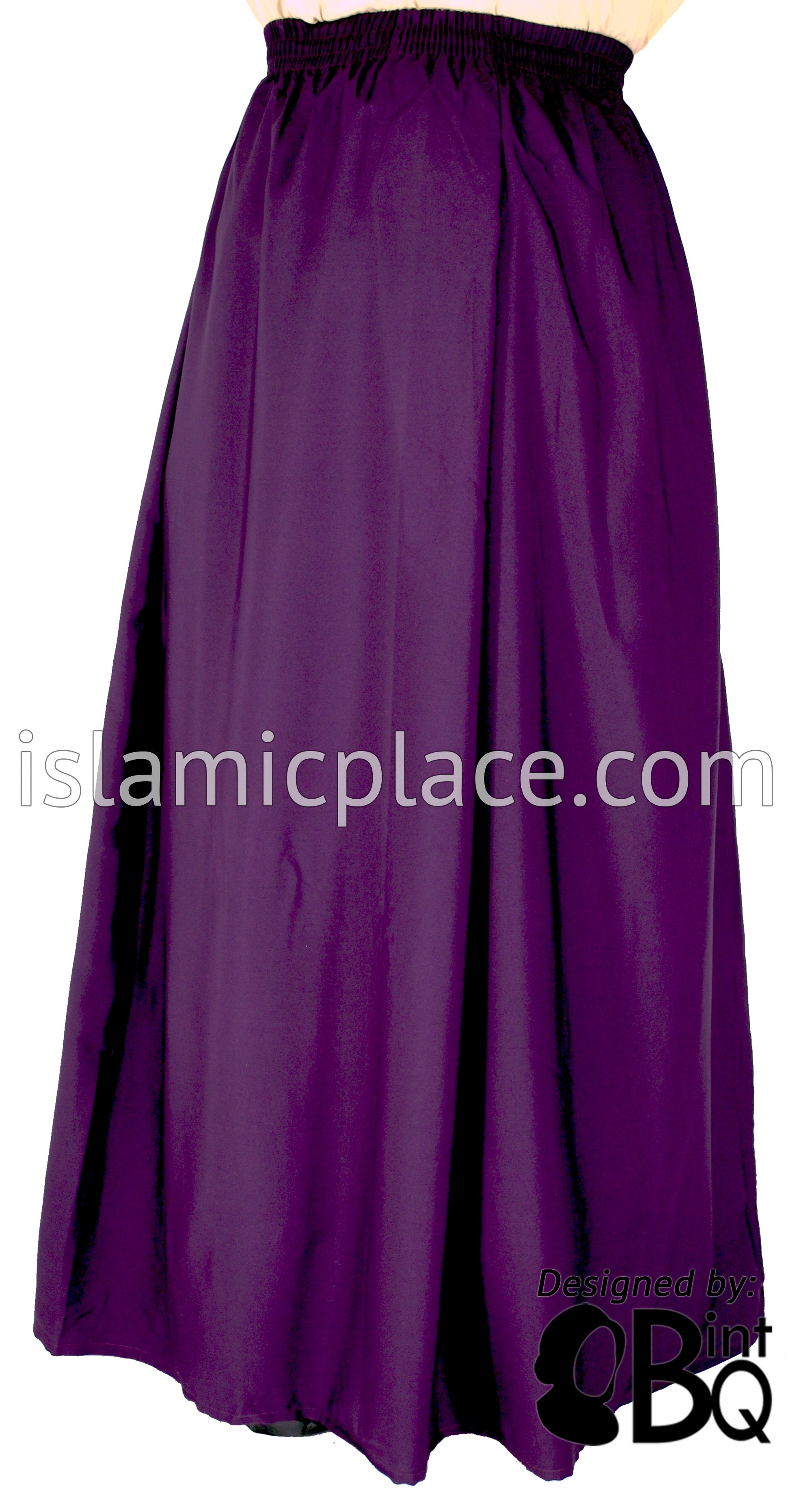 Grape Purple - Basics Plain Skirt by BintQ