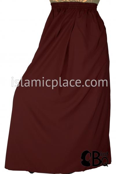 Burgundy - Basics Plain Skirt by BintQ