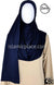 Navy Blue Plain - Easy Aisha Jersey Shayla Long Rectangle Hijab 30"x70"