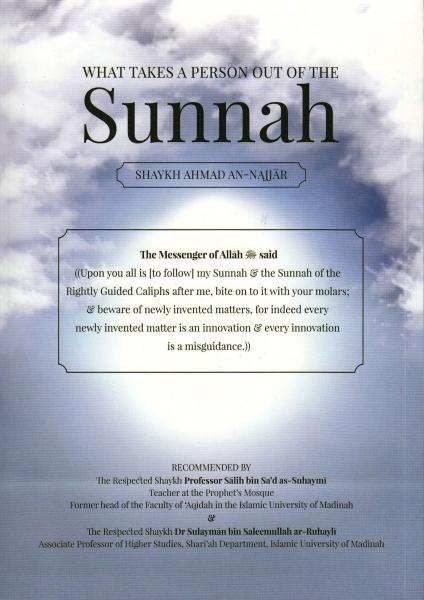 What Takes a Person Out of The Sunnah