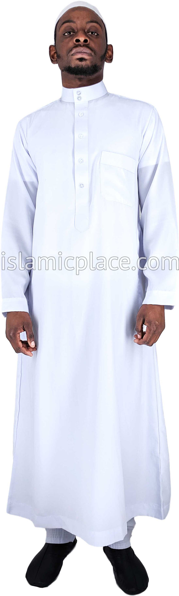 White Daffah Men Saudi Thob - The Islamic Place