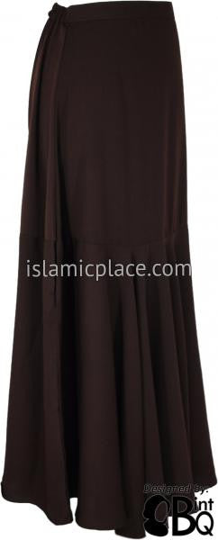 Brown - Sumera Full Swing Skirt by BintQ - BQ67