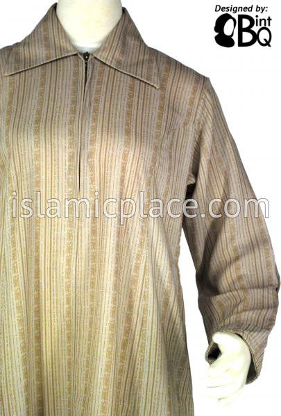 Tan - Zainab Abaya with Collar by BintQ - BQ91