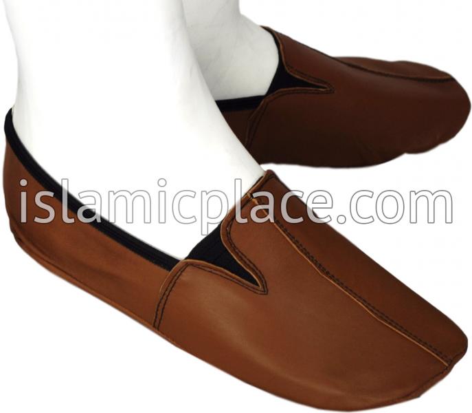 Camel - Ankle Low-cut Khuff Leather socks