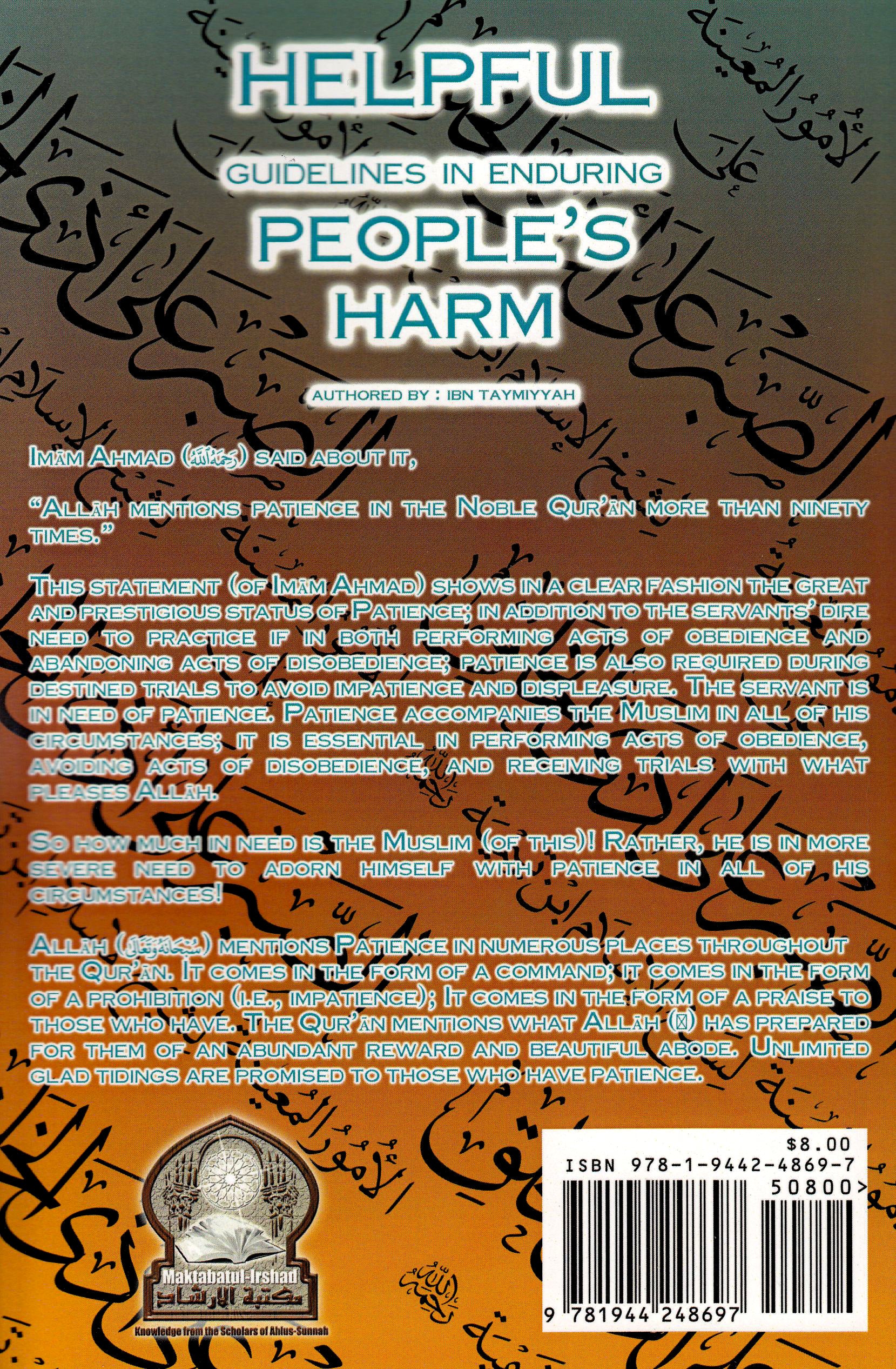 Helpful Guidelines in Enduring People's Harm