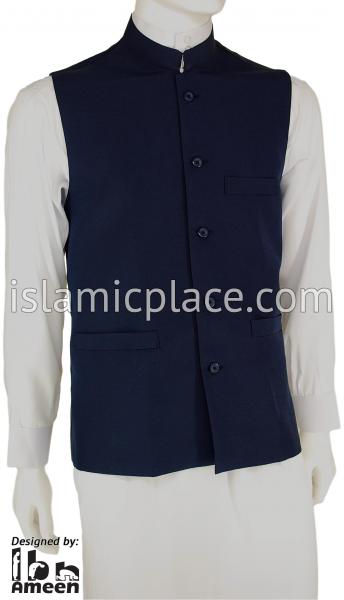 Navy Blue - Shaykh Waistcoat Vest by Ibn Ameen