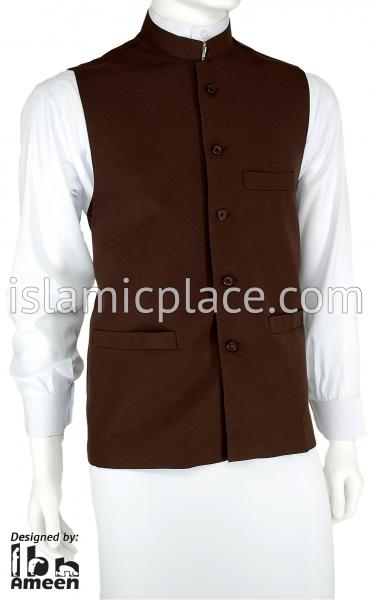 Brown - Shaykh Waistcoat Vest by Ibn Ameen