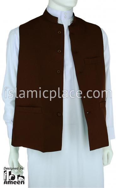 Brown - Shaykh Waistcoat Vest by Ibn Ameen