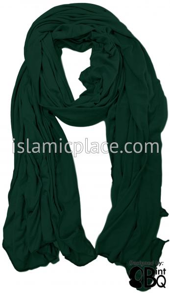 Sea Weed Green Plain - Jamila Jersey Shayla Long Rectangle Hijab 30"x70"