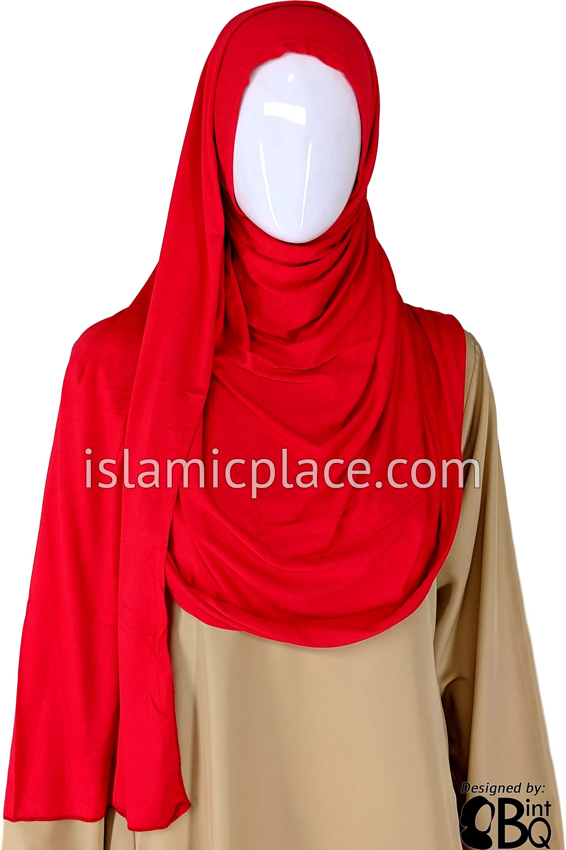 Brick Red Plain - Jamila Jersey Shayla Long Rectangle Hijab 30x70 - The  Islamic Place