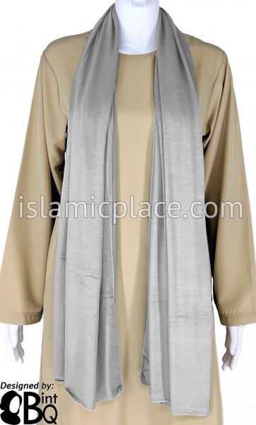 Silver Plain - Jamila Jersey Shayla Long Rectangle Hijab 30"x70"