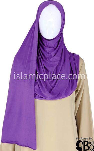 Purple Plain - Jamila Jersey Shayla Long Rectangle Hijab 30"x70"