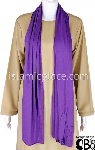 Purple Plain - Jamila Jersey Shayla Long Rectangle Hijab 30"x70"