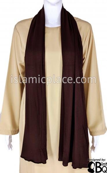 Auburn Brown Plain - Jamila Jersey Shayla Long Rectangle Hijab 30"x70"