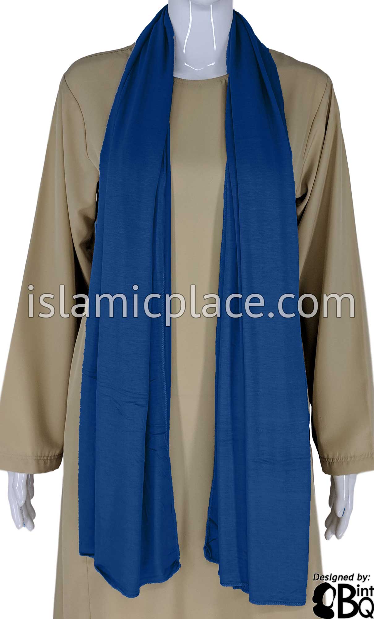 Cobalt Plain - Jamila Jersey Shayla Long Rectangle Hijab 30"x70"