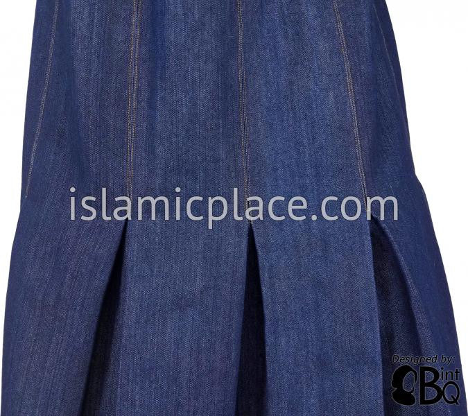 Blue - Jameela Ruffle-Back Skirt in Denim by BintQ - BQ139