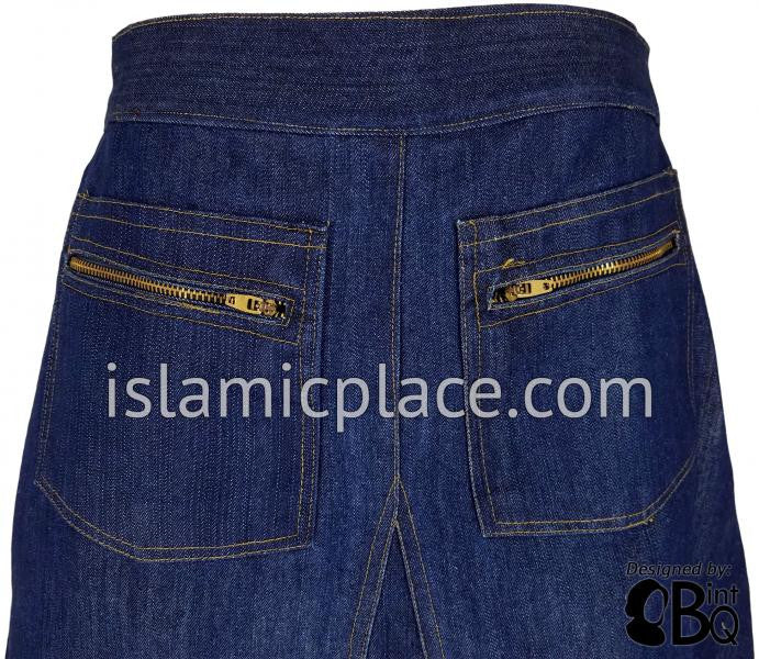 Blue - Salima Style Skirt in Denim by BintQ - BQ126