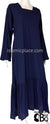 Navy Blue - Aisha Mini Pleats Swing Abaya in Crinkled Fabric by BintQ - BQ66