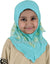 Aqua - Daisy Sketch Hijab Al-Amira - Girl size (1-piece) - Design 2