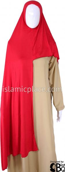 Red Plain - Easy Aisha Jersey Shayla Long Rectangle Hijab 30"x70"