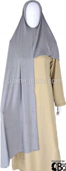 Silver Plain - Easy Aisha Jersey Shayla Long Rectangle Hijab 30"x70"