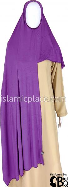 Purple Plain - Easy Aisha Jersey Shayla Long Rectangle Hijab 30"x70"