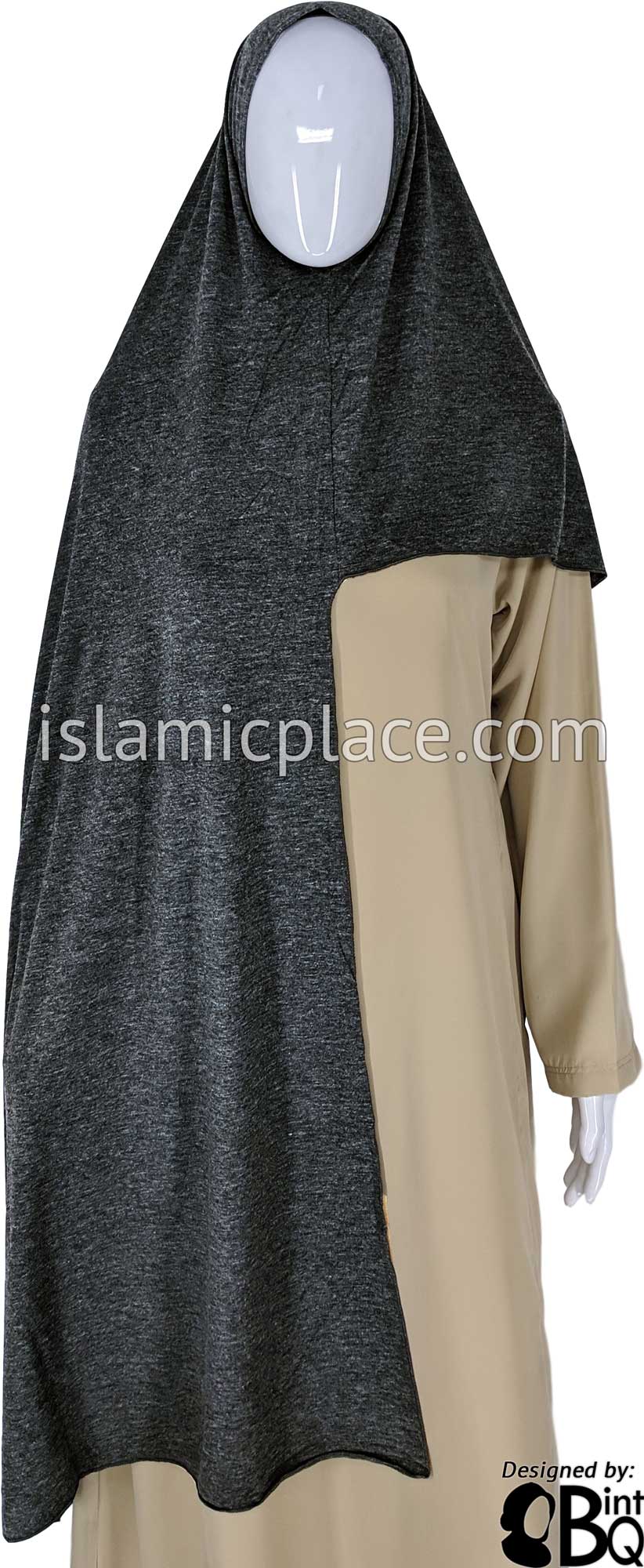 Heather Gray Plain - Easy Aisha Jersey Shayla Long Rectangle Hijab 30"x70"