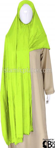 Lime Green Plain - Easy Aisha Jersey Shayla Long Rectangle Hijab 30"x70"